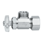 Llave de Control Angular Latón de Barril Cierre Compresión Cromo Coflex IP-104