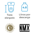 Paquete de WC Alargado + Lavabo + Accesorios de Instalación Ekon Plus 62801 - Imagen 3