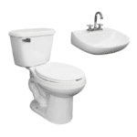 Paquete de WC Alargado + Lavabo + Accesorios de Instalación Ekon Plus 62801