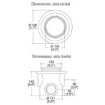 Coladera de 3 Bocas Desagüe de Contorno Redonda Helvex 1342-HL - Imagen 3