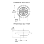 Coladera de Rejilla Redonda con Canastilla para Sedimentos Helvex 5424 - Imagen 2