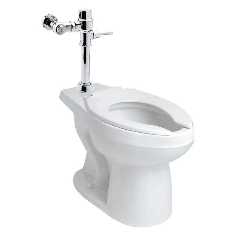 HELVEX-NAO17135 Paquete Institucional Taza NAO17 + Fluxómetro de Manija 110-38-3.5 + Asiento AF1 Helvex NAO17 1-3.5 - Imagen 1