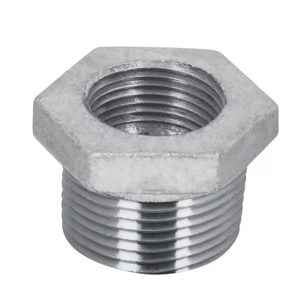 thumbnail image 2 of Hubbell Killark R-65 Aluminum Reducing Bushing – 2" X 1-1/2" Threaded IMC Conduit Fitting – USA Made 2 of 2