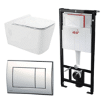 Kit Tanque Oculto A101, Taza Suspendida WC011 y Pulsador M271 Tecnobath-Alcaplast PWCS8-SADRO