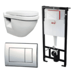 Kit Tanque Oculto A101, Taza Suspendida WC010 y Pulsador M271 Tecnobath-Alcaplast PWCS9-SADRO