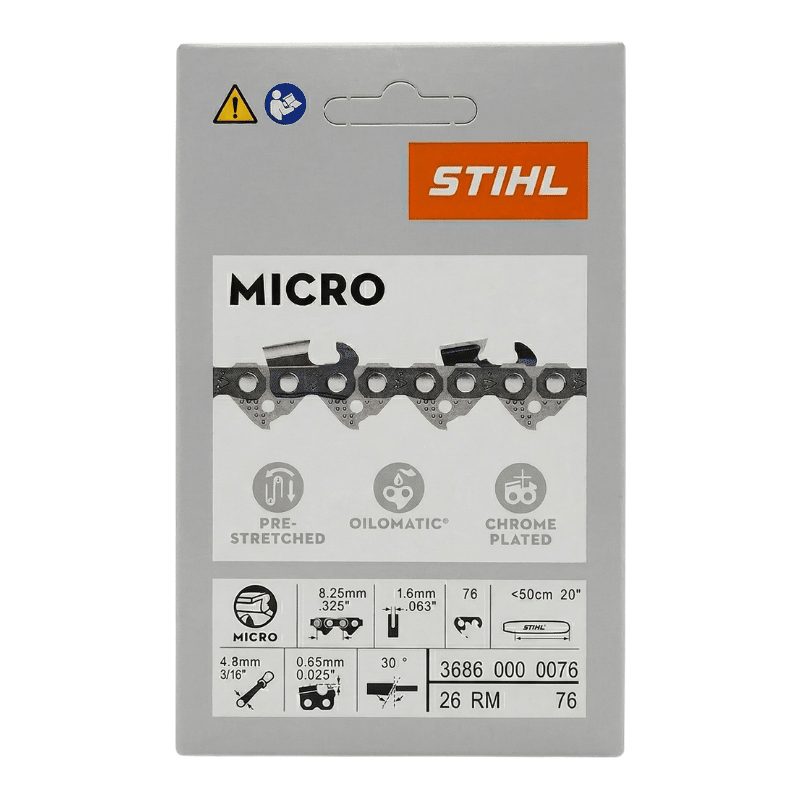 STIHL-36860000076 Cadena Cortada Oilomatic para Motosierra 0.325" 26 RM 20"/50cm Stihl 3686 000 0076 - Imagen 1