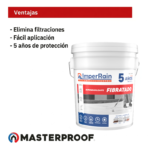 Impermeabilizante Fibratado Blanco 19 Litros 5 Años ImperRain 58647 - Imagen 3