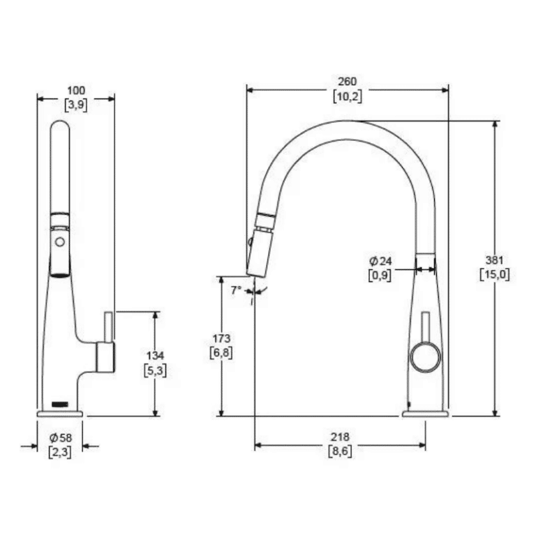 Teorema 1750511-060 СмесительTeorema CONICAL SINK MIXER FL 1/2 для кухни — купить в Алматы
