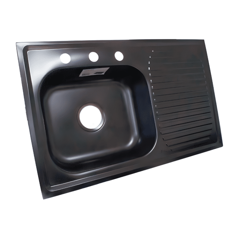Mexen Diego Fregadero De Granito De 1 Cubeta Con Grifo De Cocina Duo, Negro   6512 77 671701 57 B 96840305