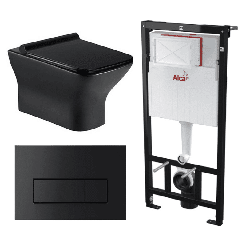 TECNOALCAPL-PWCS25SADRO-01 Kit Tanque Oculto A101, Taza Suspendida WC002N y Pulsador M578 Tecnobath-Alcaplast PWCS25-SADRO - Imagen 1