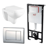 Kit Tanque Oculto A101, Taza Suspendida WC-014 y Pulsador M271 Tecnobath-Alcaplast PWCS13-SADRO