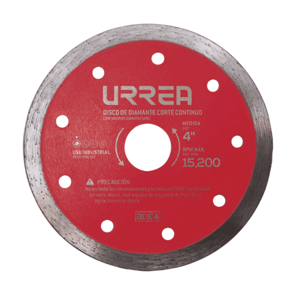 Disco Diamante Corte Continuo 4-1/2" Uso Industrial Urrea DDIC45