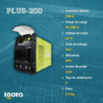 Soldadora Inverter 200A 110/220V Igoto Plus 200 - Imagen 5