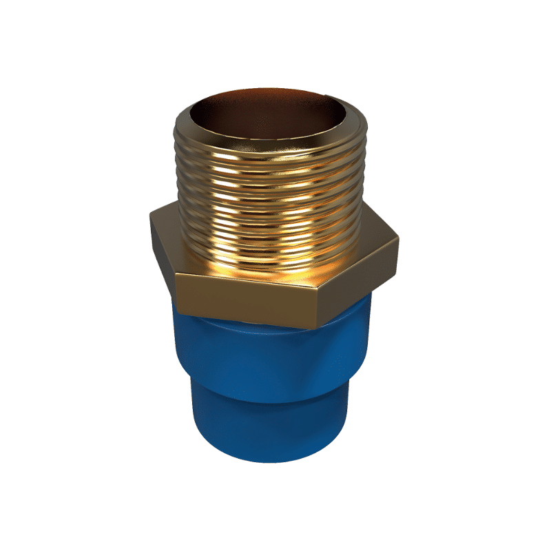 FLOWGUARD-AZULMACHMET.png Adaptador Macho con Inserto Metálico CPVC Azul 3/4" Flowguard 26-F8136IB-007 - Imagen 1