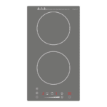 Parrilla de Inducción Magnética Vertical Negro Mate de 2 Quemadores 28.8cm 127V Nuur PARIN2-BM