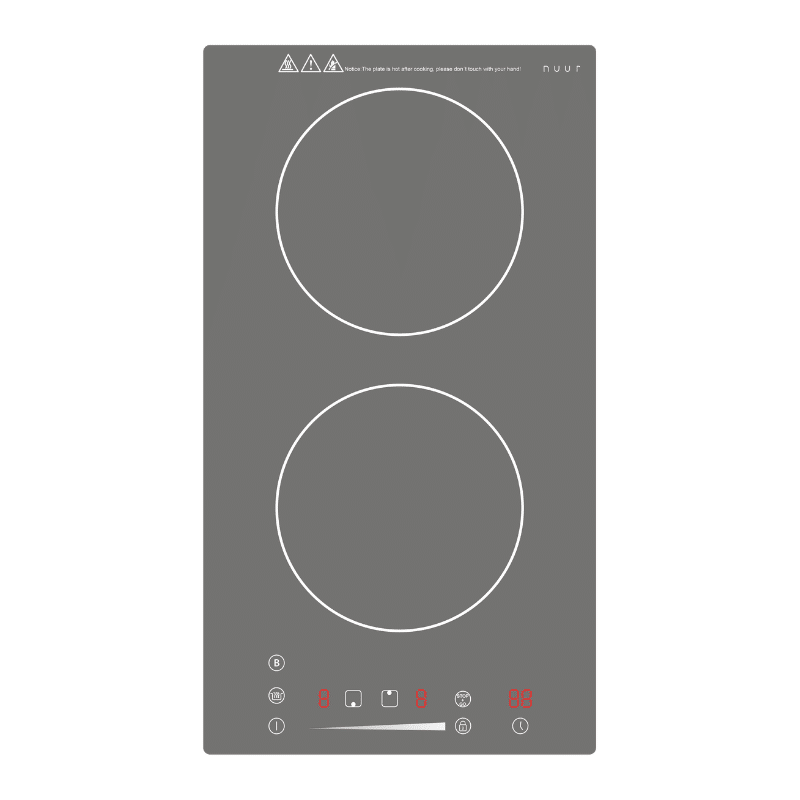 NUUR-PARIN2BM Parrilla de Inducción Magnética Vertical Negro Mate de 2 Quemadores 28.8cm 127V Nuur PARIN2-BM - Imagen 1
