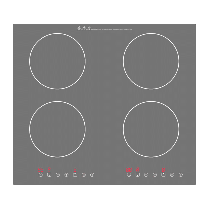 NUUR-PARIN4120BM Parrilla de Inducción Magnética Negro Mate de 4 Quemadores 59cm 120V Nuur PARIN4-120-BM - Imagen 1