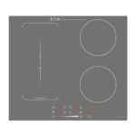 Parrilla de Inducción Magnética Negro Mate de 4 Quemadores (Zona Flex) 59cm 220-240V Nuur PARIN4-BM