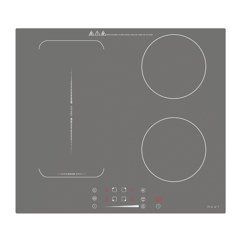 NUUR-PARIN4BM Parrilla de Inducción Magnética Negro Mate de 4 Quemadores (Zona Flex) 59cm 220-240V Nuur PARIN4-BM - Imagen 1