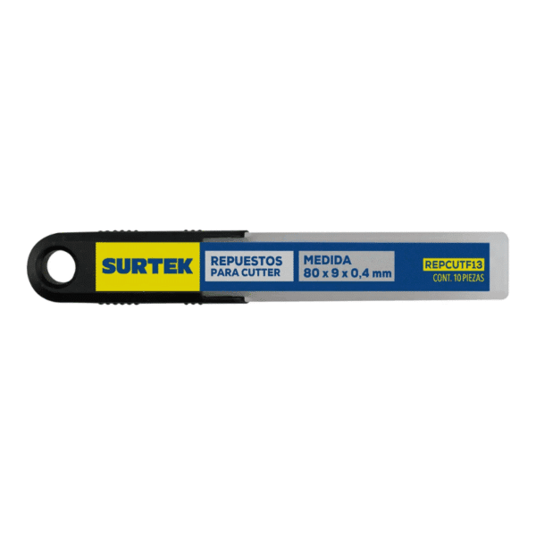 Repuesto para Cutter 9mm 10 Piezas Uso Profesional Surtek REPCUTF13