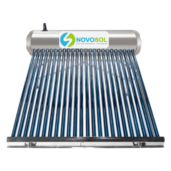 Calentador Solar 24 Tubos 273 Litros para Baja Presión Base Corta Novosol