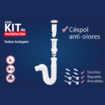 Lavabo de Plástico con Llave ABS + Kit de Instalación y Céspol Antiolores Fleximatic 2052 - Imagen 4