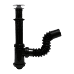 Céspol Flexible para Lavabo con Sistema Push Negro Fleximatic 2218NA - Imagen 2