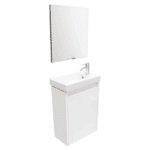 Gabinete Spot Plus 40X60cm Blanco Lacado con Monomando y Espejo 38x48cm Esbaño 92445