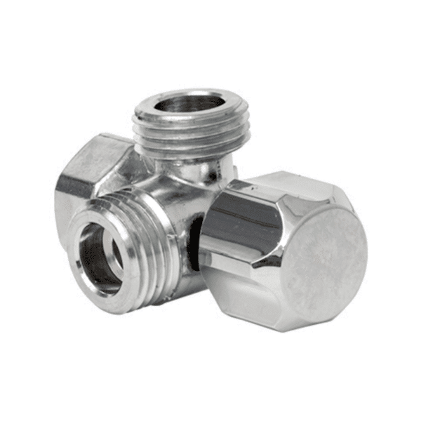 Llave de Control Angular con 2 Salidas 1/2" Coflex IP-137