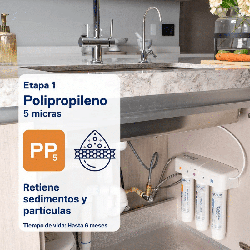 COFLEX-WF230-6.png Purificador de Agua 3 Etapas Bajo Cubierta Aquapur WF-230 - Imagen 4