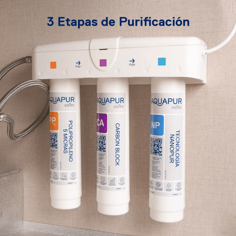 COFLEX-WF230-7.png Purificador de Agua 3 Etapas Bajo Cubierta Aquapur WF-230 - Imagen 3