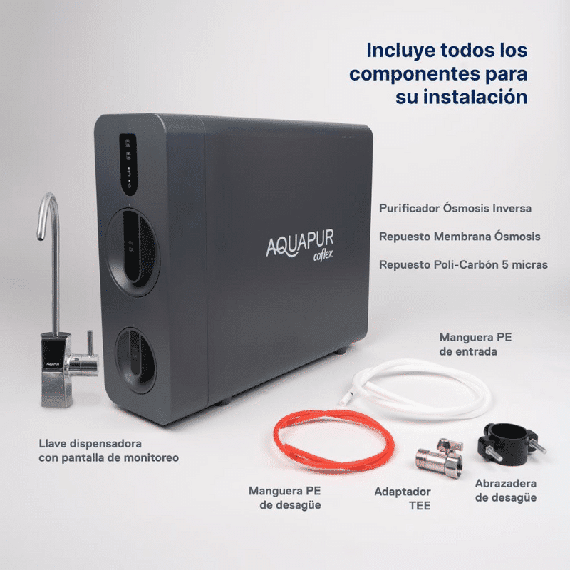 COFLEX-WF240-6.png Purificador de Agua Ósmosis Inversa sin Tanque 4 Etapas Aquapur WF-240 - Imagen 12