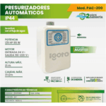 Bomba Presurizadora 1/8 HP 3 Servicios 110/220V Igoto PAC-200 - Imagen 6