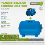 Hidroneumático Horizontal 43 Litros Igoto HA750 - Imagen 7