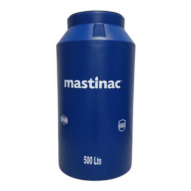 MASTINAC-VERTAZUL500.png Tinaco Bicapa Azul Vertical 500 litros 142 x 73 cm Mastinac MBVA500 - Imagen 1
