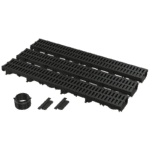 Drenaje Tipo Canal con Rejilla de Polipropileno para Garage 3 Piezas de 1 Metro Alcaplast AVZ112-G501