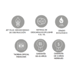 WC One Piece Alargado Blanco Eco Celite Roca 65ECO - Imagen 3