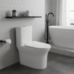 WC One Piece Alargado Blanco Flow Celite Roca 65FLOW - Imagen 2