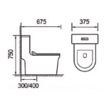 WC One Piece Alargado Blanco Flow Celite Roca 65FLOW - Imagen 4