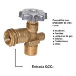 Cilindro Portátil para Gas 9 kg con Válvula QCC Ingusa - Imagen 2