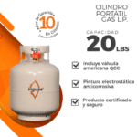 Cilindro Portátil para Gas 9 kg con Válvula QCC Ingusa - Imagen 6