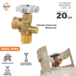 Cilindro Portátil para Gas 9 kg con Válvula Tradicional Ingusa - Imagen 6