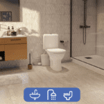 Bomba para Aguas Residuales (Negras) para Instalar un Baño Completo Sanipro Up SF034 - Imagen 2