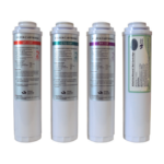 Kit Cartuchos de Repuesto para Purificador y Alcalinizador de Agua Sobre Cubierta 4 Etapas Aquex