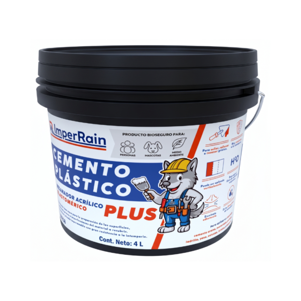 Cemento Plástico Plus 4 Litros ImperRain 58658