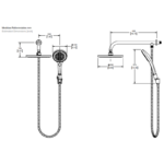 Regadera Fija y Manual con Desviador Duna RM-18-DN Helvex - Imagen 2