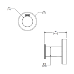 Gancho Sencillo Tubular Aura TUB-06-AU Helvex - Imagen 3