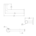 Toallero Sencillo Tubular Aura TUB-09-AU Helvex - Imagen 3