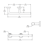 Portapapel con Soporte Tubular Aura TUB-35-AU Helvex - Imagen 2